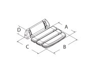 Duschklappsitz, weiß/chrom