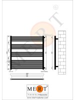 MERT Austausch Badheizkörper schwarz gerade,...