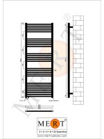 MERT Austausch Badheizkörper schwarz gerade,...