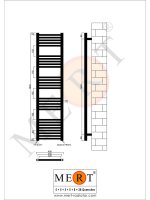 MERT Austausch Badheizkörper weiß gerade, 400*1600 mm, Standard re/li Anschluss 
(KEIN Mittelanschluss)