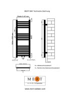 MERT Badheizkörper Chrom gerade, 300*800 mm, Mittelanschluss