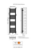 MERT Badheizkörper Chrom gerade, 300*1200 mm, Mittelanschluss