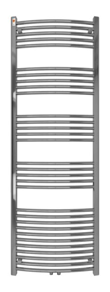 MERT Badheizkörper Chrom gebogen, 600*1750 mm, Mittelanschluss
