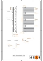 MERT Design Badheizkörper ASK, Tiefschwarz RAL 9005 matt Struktur, 500*1150 mm