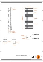 MERT Design Badheizkörper ELEN, Verkehrsweiss RAL 9016 matt Struktur, 400*1000 mm