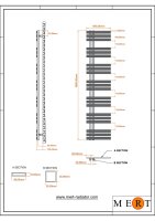 MERT Design Badheizkörper ELEN, Verkehrsweiss RAL 9016 matt Struktur, 400*1800 mm