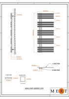 MERT Design Badheizkörper ELEN, Tiefschwarz RAL 9005 matt Struktur, 500*1200 mm