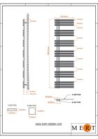 MERT Design Badheizkörper ELEN, Verkehrsweiss RAL 9016 matt Struktur, 500*1800 mm