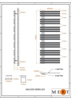 MERT Design Badheizkörper ELEN, Tiefschwarz RAL 9005 matt Struktur, 600*1600 mm