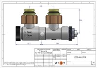 MERT Multiblock/Hahnblock mit Ventil (links), ECKFORM, Weiss
zur Verwendung an Heizkörpern mit Vor- und Rücklaufanschluss. Rohrabstand 50 mm. 
Einsetzbar:
im Zweirohrbetrieb als Thermostatventil, als Absperrverschraubung, zum Entleeren, zum Befüllen