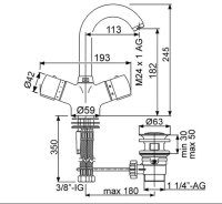 DIBLtherm eco Thermostat-Waschtischbatterie, mit Ablaufgarnitur